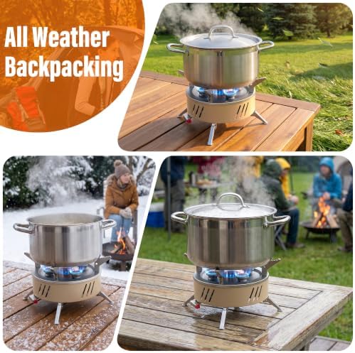 Veralune Camping Stove, Portable Gas Stove, 57500 BTU High Power - Image 4