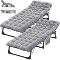 DoCred Folding Camping Cot with Mattress, 2 Pack Heavy Duty Folding Cot by DoCred