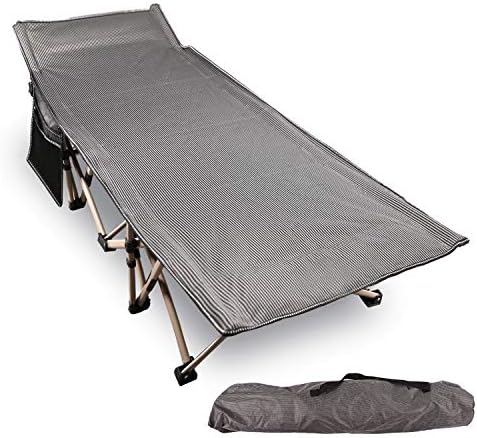 REDCAMP Oversized Camping cots for Adults 500lbs, Extra Wide Sleeping Cots Tall Sleeping Cots Heavy Duty, XL Cots Portable for Outdoor Indoor Office, Grey by REDCAMP
