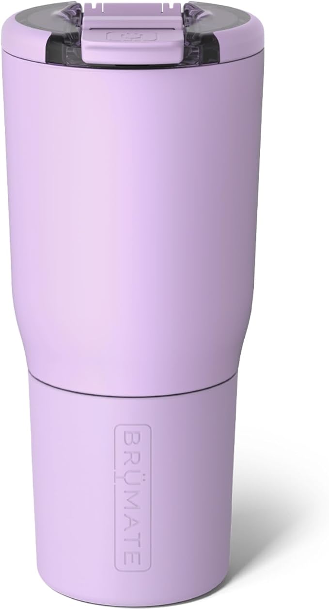 BrüMate Nav 25oz 100% Leak Proof Insulated Travel Tumbler with Magnetic BevLock™ Lid - Double Wall Cup-Holder Friendly Stainless Steel Mug (Lavender) by Br%C3%BCMate