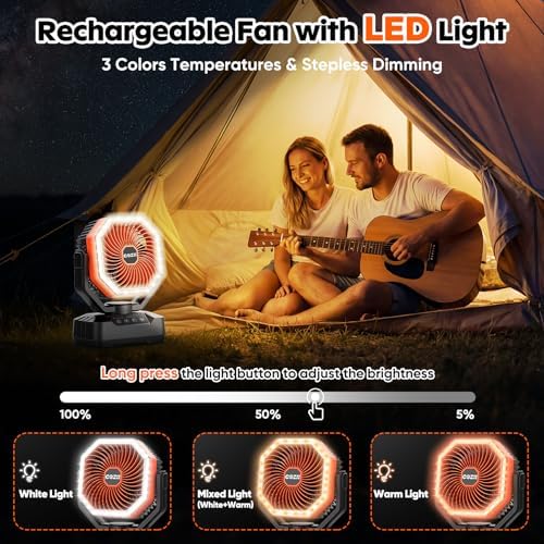 Battery Powered Fan, 20000mAh Portable Fan Rechargeable Up to 70H Runtime - Image 6