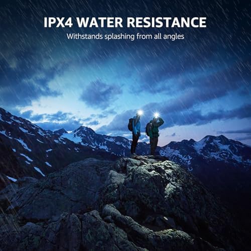 Lepro Headlamp Battery Powered Waterproof LED Headlight 2 Pack - Blue - Image 4