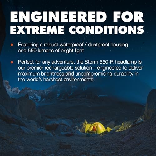 BLACK DIAMOND Storm 550 Headlamp, USB-C Rechargeable, Dimmable, Tundra - Image 5