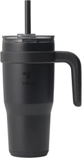 REDUCE 24 oz Stainless Steel Tumbler with Handle - Dual-Wall Vacuum Insulated Travel Mug, Sweat-Proof Lid & Reusable Straw - Keeps Drinks Cold for 24 Hrs, Fits Cupholders, Dishwasher Safe - Phantom by Reduce