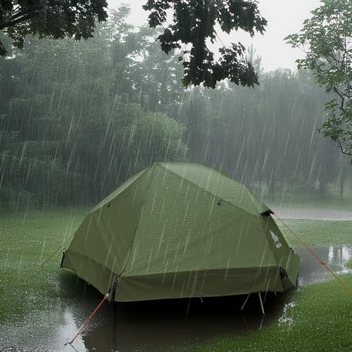 Night Cat Camping Cot Tent - Waterproof 1-Person Off-Ground Combo Cot Bed for Adults Portable Easy Set-up Tent Green 31.5'' Width - Image 5