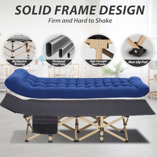 Folding Camping Cot with Mattress for Adults,28" Wide,600LBS - Image 5