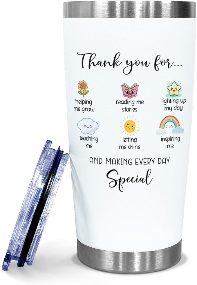 Teacher Appreciation Gifts from Student – Thank You Tumbler for Women Men Teachers – End of Year, Christmas, Birthday, Back to School Gift for Preschool, Kindergarten, Elementary Educators by KILYHOME