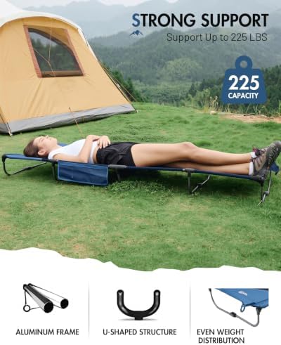 Portal 7.1lb Folding Camping Cot, 20-Sec Setup, Tent-Friendly, 225lb Max - Image 5