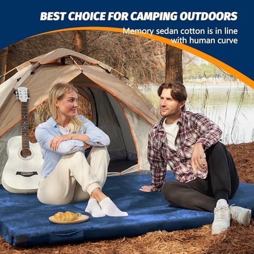 CYMULA Memory Foam Camping Mattress Pad, CertiPUR-US Sleeping Mat, Portable Roll Up Mattress for Adults, Camping Bed Pads for Sleepover, Car Bed with Travel Bag - Image 4