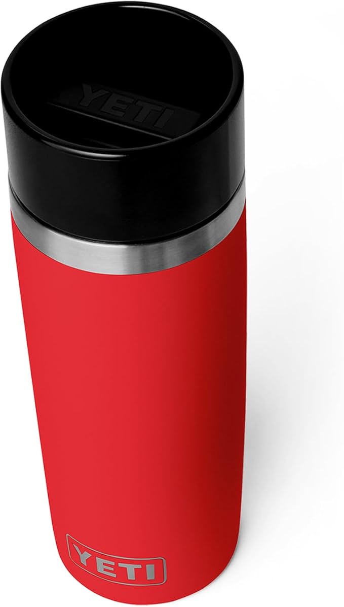 YETI Rambler 16 oz Travel Bottle, Stainless Steel, Vacuum Insulated with Leakproof Commuter Cap, Rescue Red by YETI