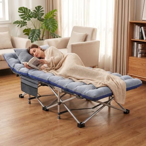 DoCred Folding Camping Cot with Mattress, Heavy Duty Folding Cot - Image 7