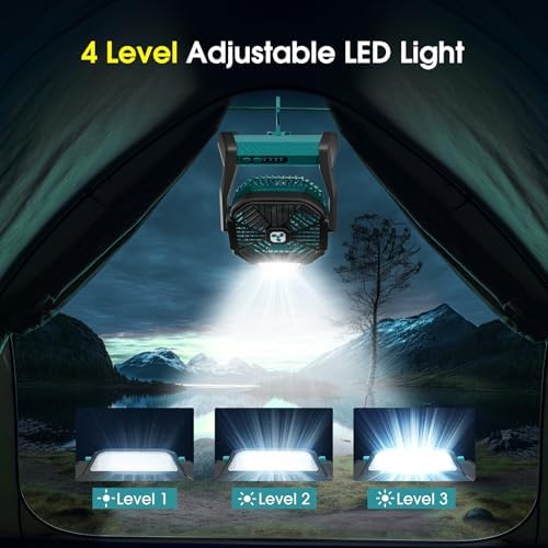 Portable Rechargeable Fan, 20000mAh Cordless Battery Powered Camping Fans - Image 5