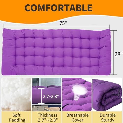 2 Pack Camping Cot with Pad, Cot Bed Folding Cot,Blue and Purple - Image 5