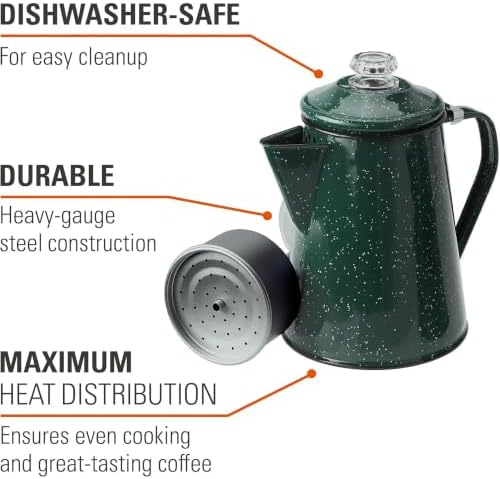 GSI Outdoors Percolator Coffee Pot | Enamelware Campfire Coffee Boiler Kettle for Outdoor Camping Cookware, Cabin, RV, Kitchen, Hunting & Backpacking - Image 4