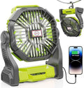 DOWILLDO Portable Battery Powered Camping Fan - with LED Light, Quiet Battery Operated, Camping Gear for Travel, Tent, Beach, Car or Hurricane Power Outages by DOWILLDO