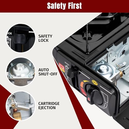 SHINESTAR Portable Butane Camping Stove with Carrying Case, 7800 BTUs - Image 5