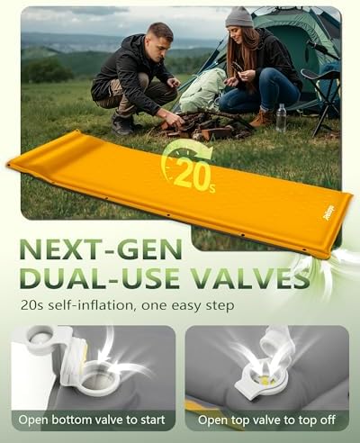 Self-Inflating Sleeping Pad with Built-in Pillow, 8R-Value 4 Season - Image 3