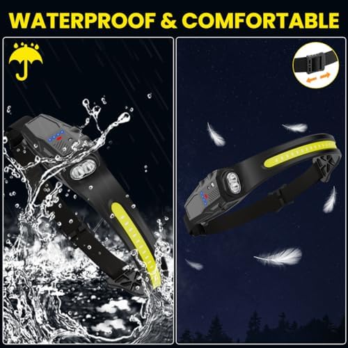 KYEKIO 6Pack 7Modes LED Headlamp Rechargeable with Red Light for Adults - Image 5