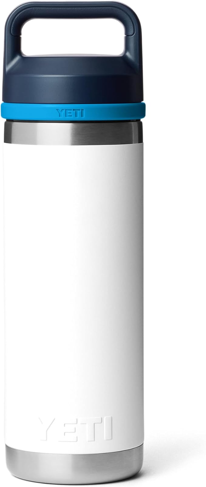 YETI Rambler 18 oz Bottle, Leakproof, Vacuum Insulated, Stainless Steel with Chug Cap, White/Blue - Image 5