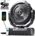FRIZCOL 3-in-1 Camping Fan - Portable Fans Rechargeable - 36000mAh Battery Powered Fan with Light & Remote for Indoor, Outdoor, Tent, Travel, Fishing, Jobsite, Gifts for Men Dad Him - Black by FollowUsGetMoreInfoNow