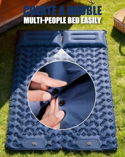 AKSOUL Sleeping Pad for Camping Mat: Self-Inflating Ultralight & Compact Air Mattress Lightweight Inflatable Pad for Camping Hiking Backpacking Blue - Image 5