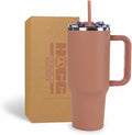 Hogg Big Swig 40 oz Tumbler with Handle and Straw - Catatonia Cocoa, 40oz Insulated Stainless Steel, Water Tumbler with Straw, Water Cup with Handle, Versatile Leak Proof Lid by HoggOutfitters