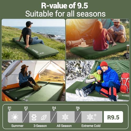 Elegear Self Inflating Sleeping Pad with Electric Pump Memory Foam 3.15" - Image 4