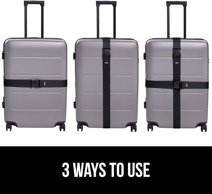 GORILLA GRIP Heavy Duty 4 Pack Adjustable Luggage Straps - Image 6