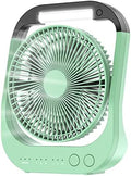 ATEngeus USB Desk Fan with 10000mAh Battery, 4 Speeds, 8“ Portable Camping Fan, 180°Rotation, LED Light, Timer, for Camping, Travel, Office and Home Use by ATEngeus