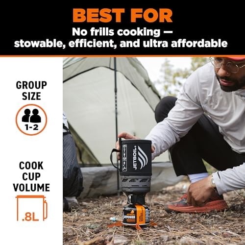 Jetboil Zip 0.8L Portable Fast Boil Stove with Easy-Turn Knob Igniter for Backpacking and Camping, Propane/Isobutane Burner - Image 3