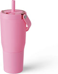 BrüMate Resa 25oz 100% Leakproof Travel Tumbler w/Handle & Straw | Flexible SoftSip Straw | Silicone Sleeve for Durability | Stainless Steel | Cup Holder & Travel Friendly Water Bottle (Primrose) by Br%C3%BCMate