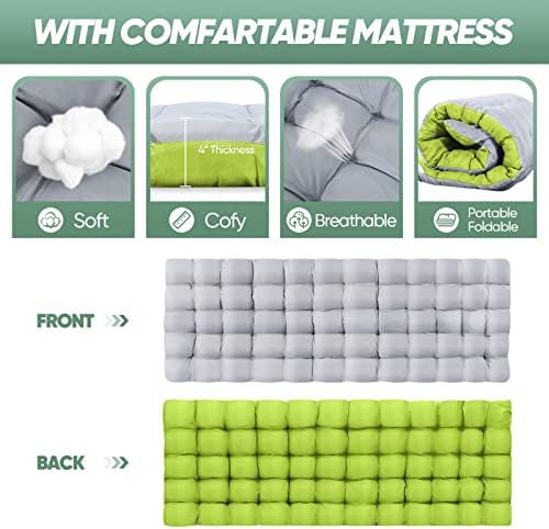 Portable Camping Cot with Mattress, Sleeping Bed,Single Lounge Chaise - Image 3