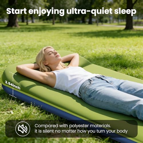 TEKIK Self Inflating Memory Foam Sleeping Pad with Pillow for Camping - Image 4