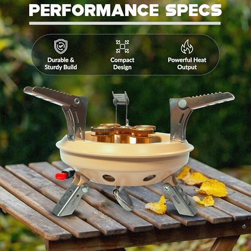 Roamix 54,500 BTU Multi-Fuel Portable Camping Stove – 16,000W Collapsible Windproof Burner with Fuel Canister Adapter & Carrying Case for Outdoor Cooking, Backpacking & Emergency Use - Image 6