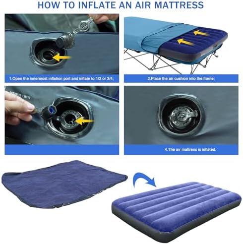 KAMPKEEPER Camping Cot for Adults with Air Mattress, No Air Pump - Image 5