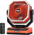 40000mAh Camping Fan with LED Light, 5-Speed Battery Fan Up to 100H Runtime by Multper