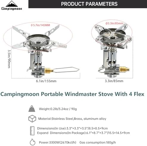 CAMPINGMOON Stove Compact Foldable - Image 3