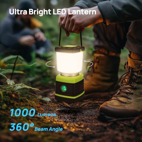 Consciot 1000LM Battery Powered LED Camping Lantern, 4 Light Mode, Dimmable - Image 2