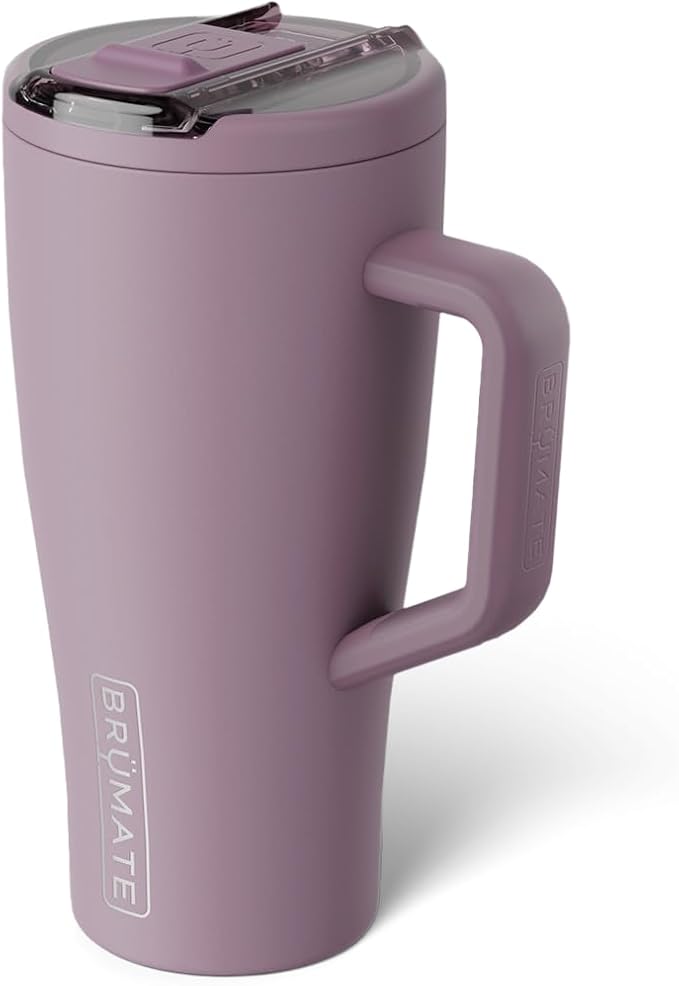 BrüMate Era Flip 30oz Tumbler with 100% Leakproof Covered Straw Lid | Hygienic Covered Straw | Insulated Stainless Steel Water Bottle with Handle | Cup Holder Friendly | BPA-Free (Lilac Dusk) - Image 2