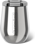 BrüMate Uncork'd 14oz 100% Leakproof Insulated Wine Tumbler | Locking Lid | Insulated Stainless Steel Wine Glass | Perfect For Travel & Outdoors | BPA-Free (Polished Stainless) by Br%C3%BCMate