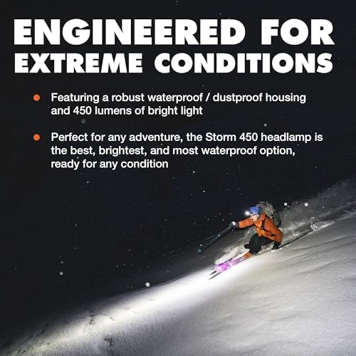 BLACK DIAMOND Storm 450 Headlamp, AAA Powered, Dimmable, Bright, BD Black - Image 5