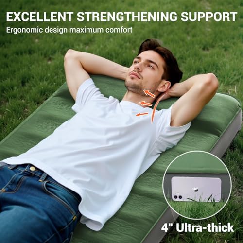 Elegear Air & Foam Self Inflating Sleeping Pad 4" Built-in Electric Pump - Image 4