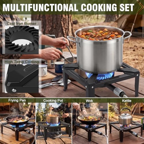 BESTFIRE Single Burner Propane Gas Stove 13000 BTU Portable Outdoor Cooker - Image 5