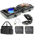 Hisencn 2 Burner Camping Stove with Dual Griddles for Camping,RV Essentials by Hisencn