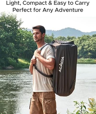 Acacia 4" Thick Self Inflating Sleeping Pad with Foam, Innovative Y-Shaped Telescopic Structure, Ultraportable Camping Air Mattress with Pump Sack, Easy Roll Up Sleep Bed for Travel Tent Car - Image 4