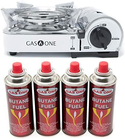 GasOne Emergency Gear Camping Butane Portable Gas Stove with Carrying Case by GasOne