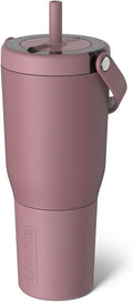 BrüMate Resa 35oz 100% Leakproof Travel Tumbler w/Handle & Straw | Flexible SoftSip Straw | Silicone Sleeve for Durability | Stainless Steel | Cup Holder & Travel Friendly Water Bottle (Rose Taupe) by Br%C3%BCMate