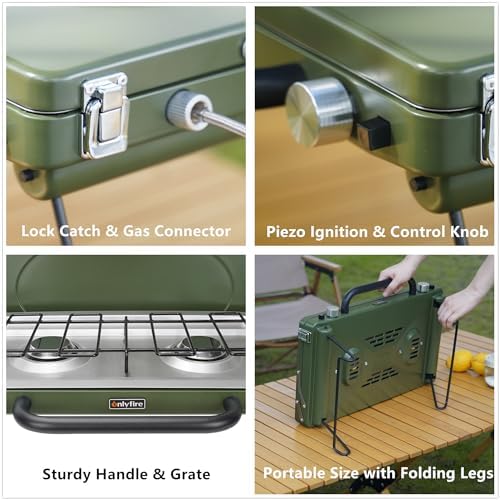Portable Camping Gas Stove 2-Burner - Image 4