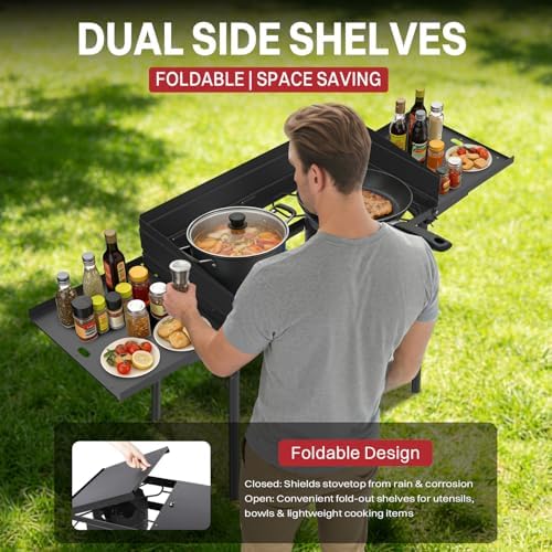 2 Burner Propane Camp Stove | 150,000 BTU | High Pressure Gas Burners - Image 4