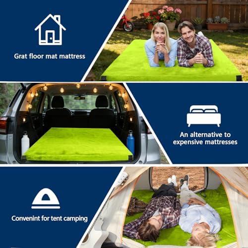 CYMULA Memory Foam Camping Mattress Pad, CertiPUR-US Sleeping Mat, Portable Roll Up Mattress for Adults, Camping Bed Pads for Sleepover, Car Bed with Travel Bag - Image 4